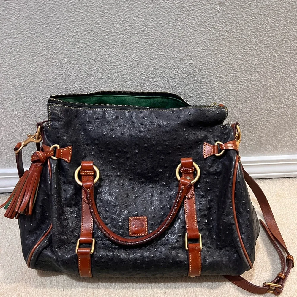 Dooney & Bourke Black and Brown Shoulder Bag - Picture 1 of 4